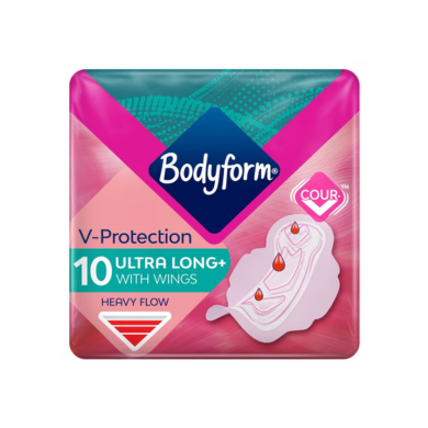 BODYFORM ULTRA LONG TOWELS WING 10'S