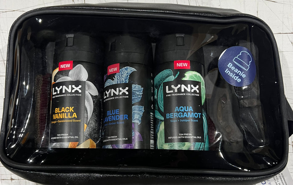 Lynx Deodorant Trio  Gift Set and Beanie Hat