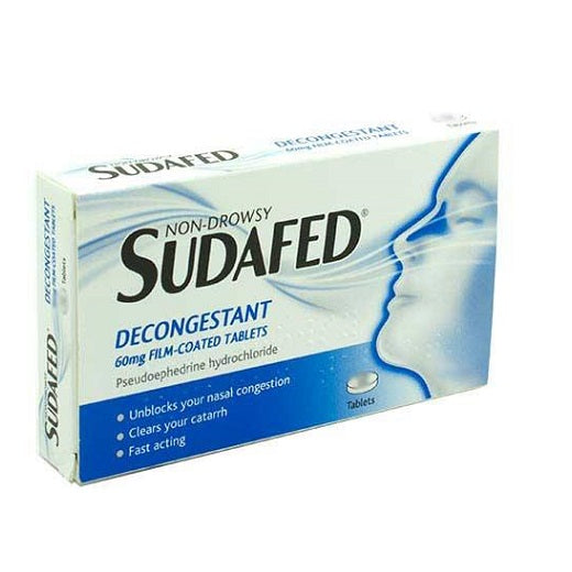 SUDAFED 60MG TABLETS X 12