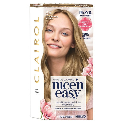 NICE & EASY 8A MEDIUM ASH BLONDE X3