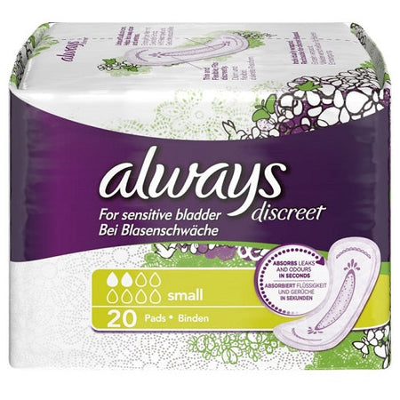 ALWAYS DISCREET SMALL PADS 20SX6