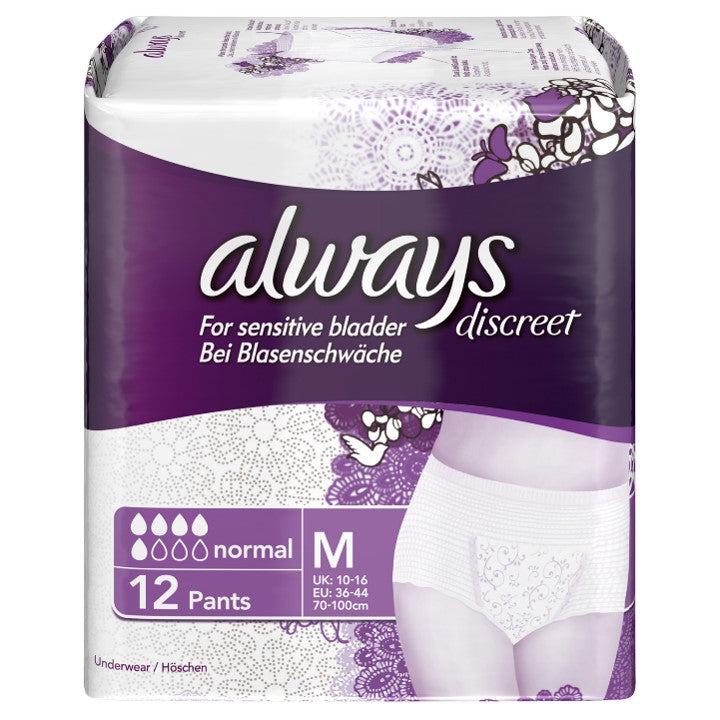 ALWAYS DISCREET PANTS MED 12SX2