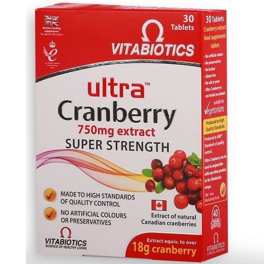 VITABIOTICS ULTRA CRANBERRY 750MG 30'S