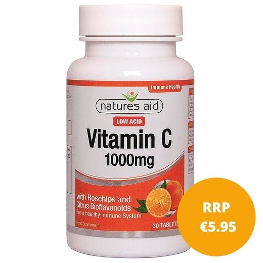 NATURES AID VITAMIN C 1000MG LOW ACID