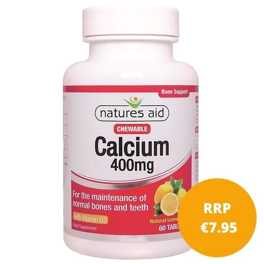 NATURES AID CALCIUM 400MG CHEWABLE LEMON