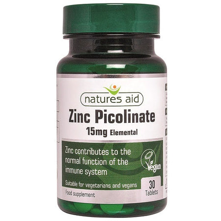 NATURES AID ZINC PICOLINATE 15MG ELEMNTL