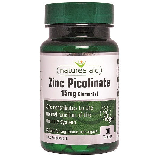 NATURES AID ZINC PICOLINATE 15MG ELEMNTL