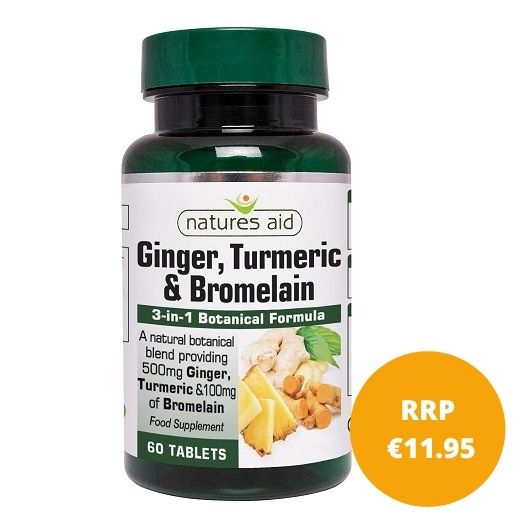 NATURES AID GINGER TURMERIC AND BROMLAIN