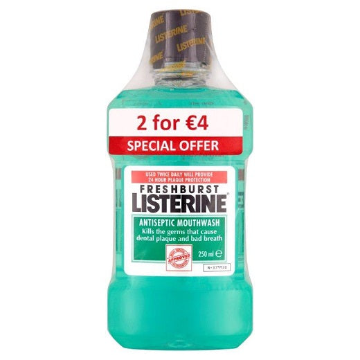 LISTERINE FRESHBURST 250ML DUO X6