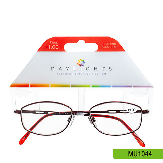 Reading Glasses Daylights Metal Burgandy +1.00 MU1044