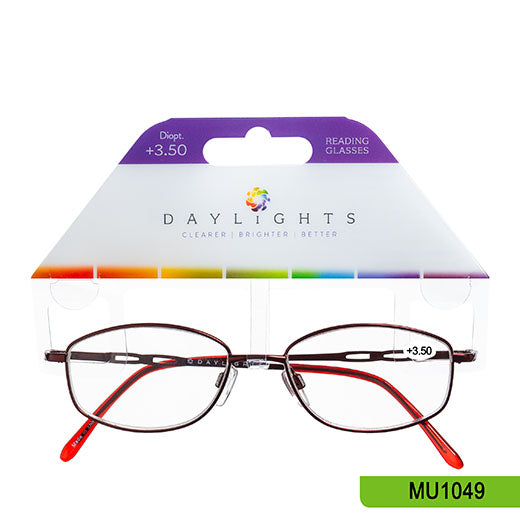 Reading Glasses Daylights Metal Burgandy +3.50 MU1049