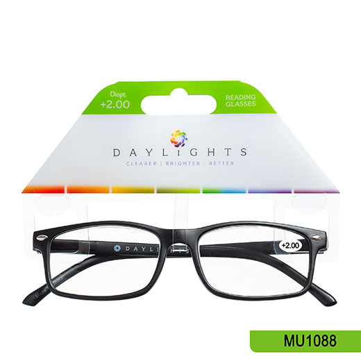 Reading Glasses Daylights Black Plastic +2.00 MU1088