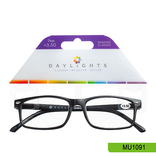 Reading Glasses Daylights Black Plastic +3.50 MU1091