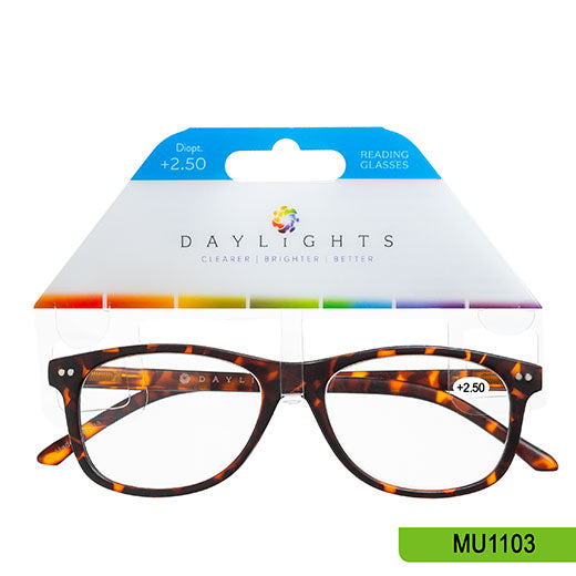 Reading Glasses Daylights Tortoise Plastic +2.50 MU1103