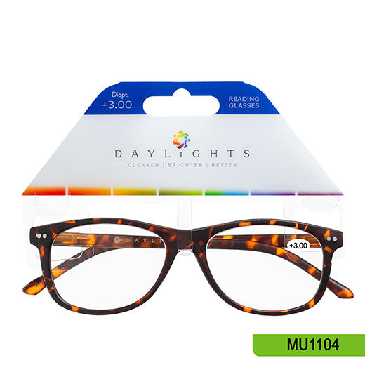 Reading Glasses Daylights Tortoise Plastic +3.00 MU1104