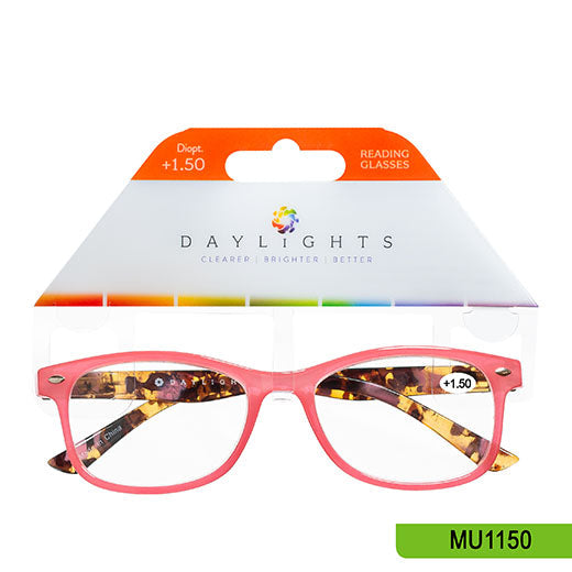 Reading Glasses Daylights Red Plastic +1.50 MU1150