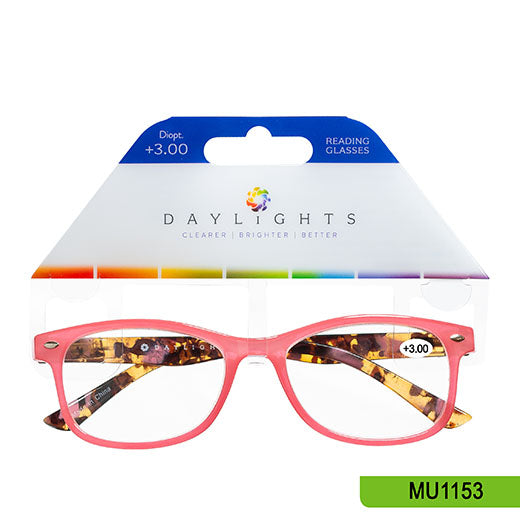 Reading Glasses Daylights Red Plastic +3.00 MU1153