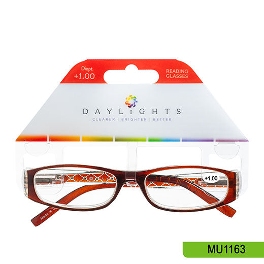 Reading Glasses Daylights Brn Diam Plastic +1.00 MU1163