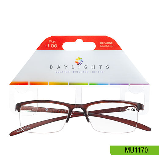 Reading Glasses Daylights Brown Plastic +1.00 MU1170