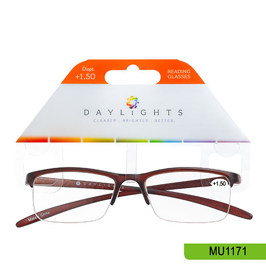 Reading Glasses Daylights Brown Plastic +1.50 MU1171