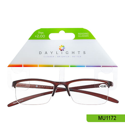 Reading Glasses Daylights Brown Plastic +2.00 MU1172