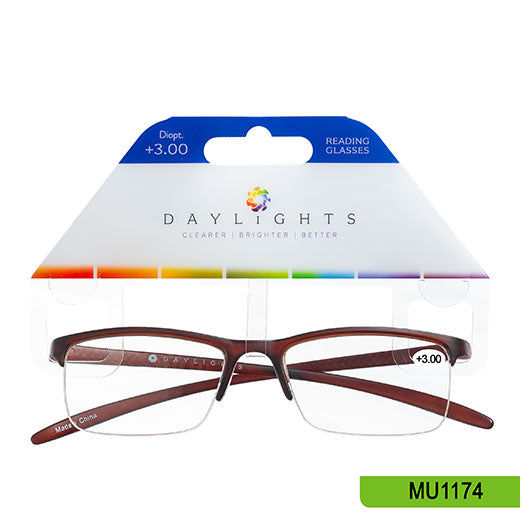 Reading Glasses Daylights Brown Plastic +3.00 MU1174