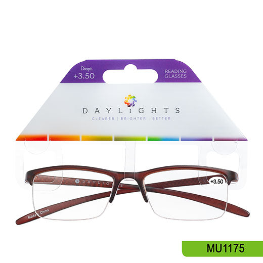 Reading Glasses Daylights Brown Plastic +3.50 MU1175