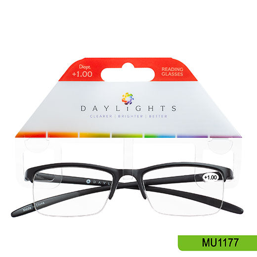 Reading Glasses Daylights Black Plastic +1.00 MU1177