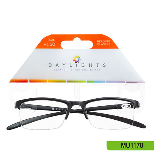 Reading Glasses Daylights Black Plastic +1.50 MU1178