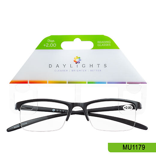 Reading Glasses Daylights Black Plastic +2.00 MU1179