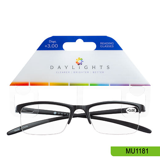 Reading Glasses Daylights Black Plastic +3.00 MU1181