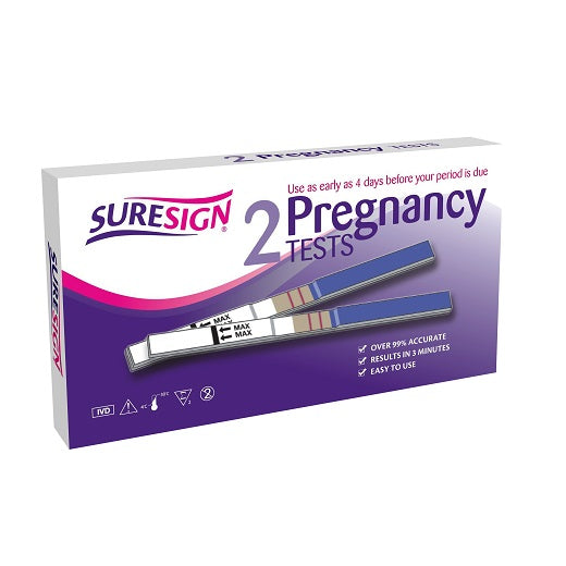 SURESIGN TWIN STRIP PREGNANCY TEST X12