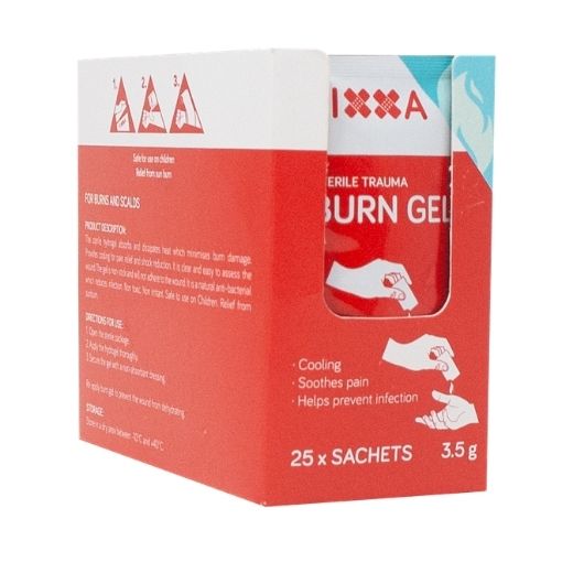 FIXXA BURN GEL SACHET 3.5ML 1X25