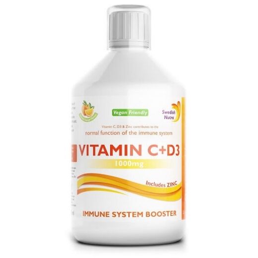 SWEDISH NUTRA VITAMIN C AND D3 500MLX1