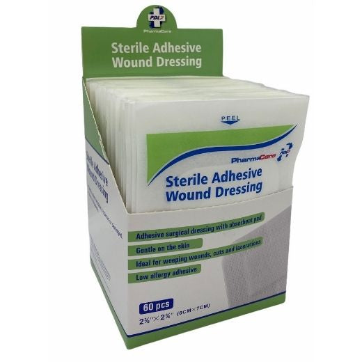 PHARMACARE STERILE ADH DRESS 6X7CMX601X1