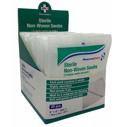 PHARMACARE STER NONWOVEN SWABS10X10CM1X1