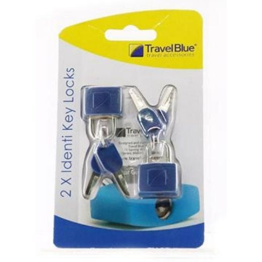 TRAVEL BLUE 2PK BRASS PADLOCKS X 6