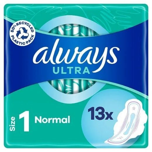 ALWAYS ULTRA PADS NORMAL WINGS 13PKX16