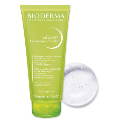 BIODERMA SEBIUM FOAM GEL ACTIVE 200ML X1