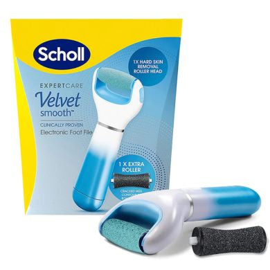 SCHOLL VELVET ELECTRIC FOOTFILE BLUE X3