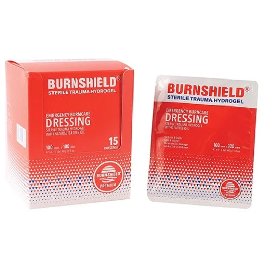 BURNSHIELDDRSSINGDISPLAYTRAY10X10CM 1X15