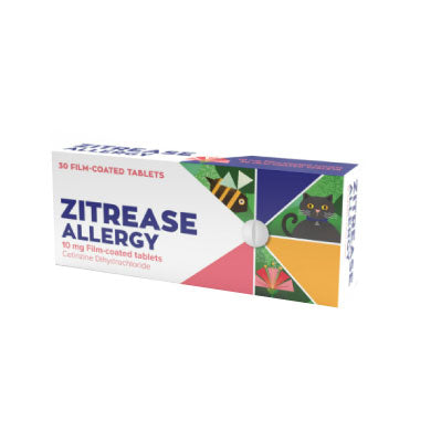 ZITREASE ALLERGY 10MG FC TABLETS X 30