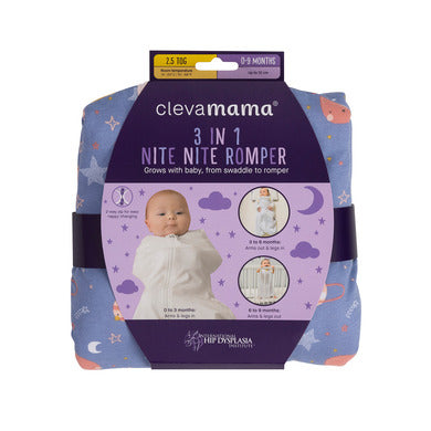 CLEVAMAMA 3 IN 1 ROMPER 2.5 TOG PINK X1