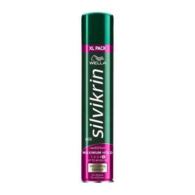 SILVIKRIN HAIRSPRAY 500ML MAX HOLD x6