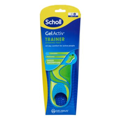 SCHOLL GEL ACTIV TRAINER INSOLES LG X4