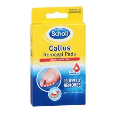 SCHOLL CALLUS REMOVAL PADS X6