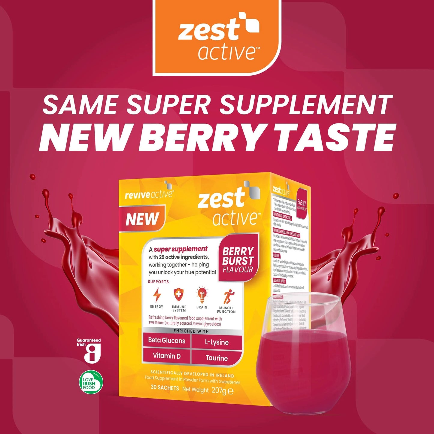 Revive Active Zest Berry Burst 30pk