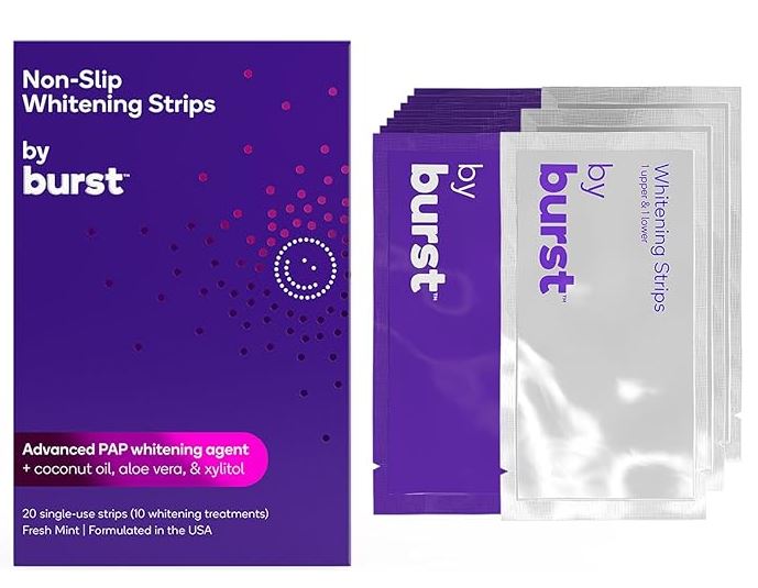 Burst ®, Non-Slip Whitening Strips (PAP) 10 Pack