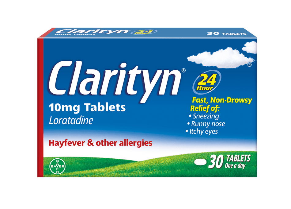 Clarityn Loratidine 10mg Hayfever & Allergy Tablets 30pk