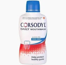 Corsodyl Daily  Cool Mint  Alcohol-Free  Mouthwash 500ML